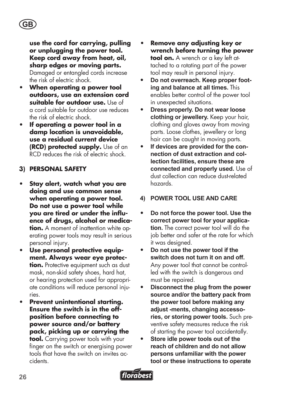 Florabest FAH 18 B2 User Manual | Page 26 / 58