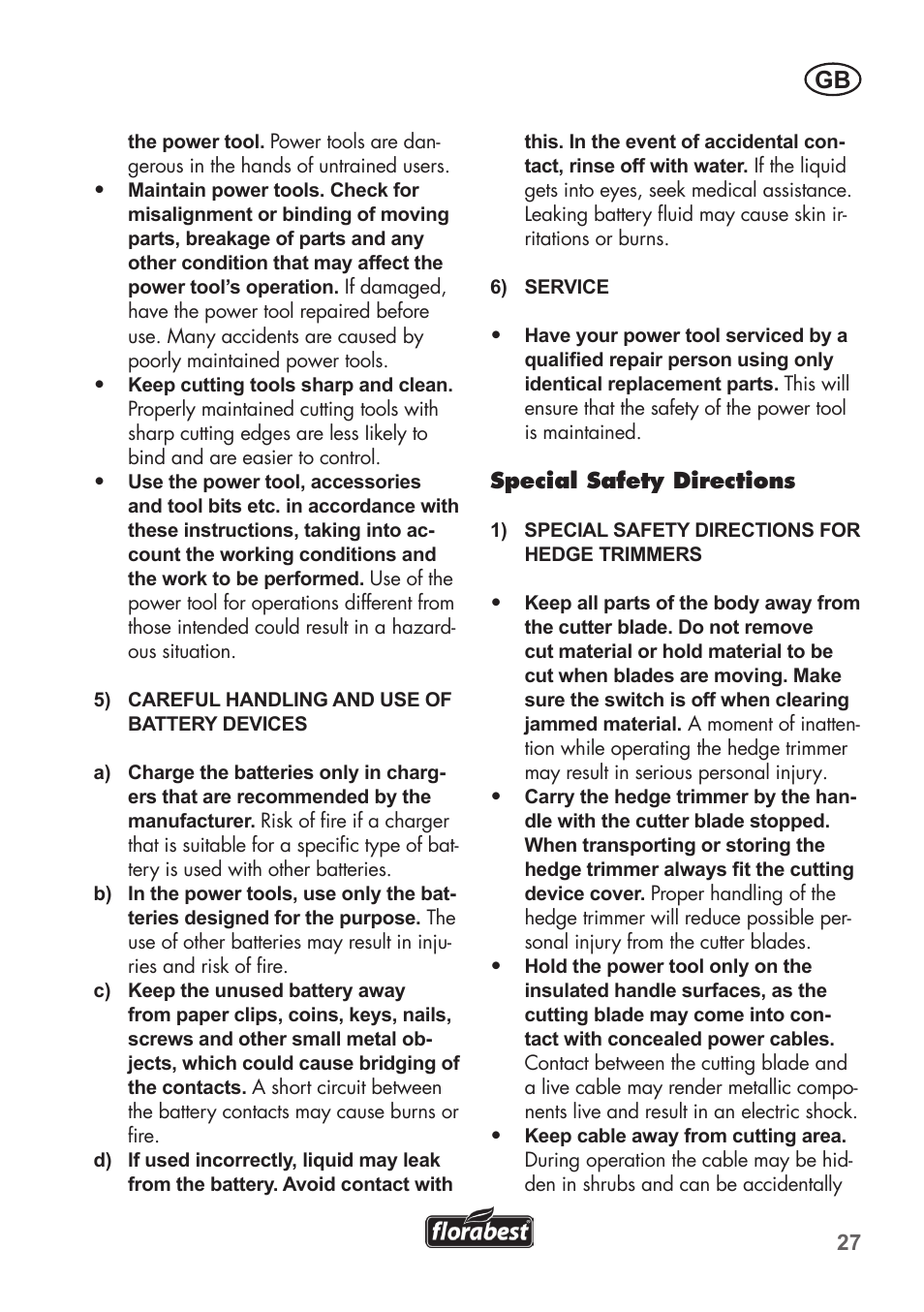 Florabest FAH 18 B2 User Manual | Page 27 / 58