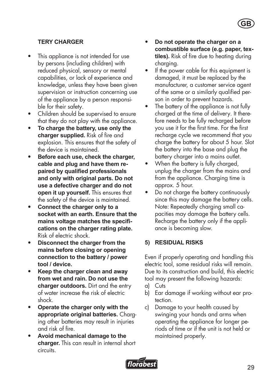 Florabest FAH 18 B2 User Manual | Page 29 / 58