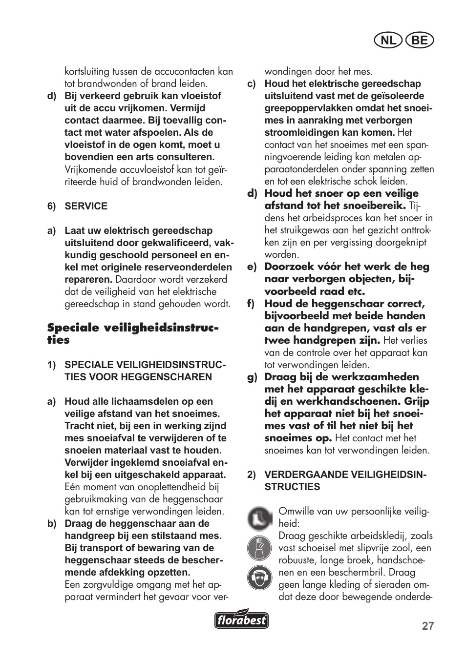 Nl be | Florabest FAH 18 B2 User Manual | Page 27 / 74