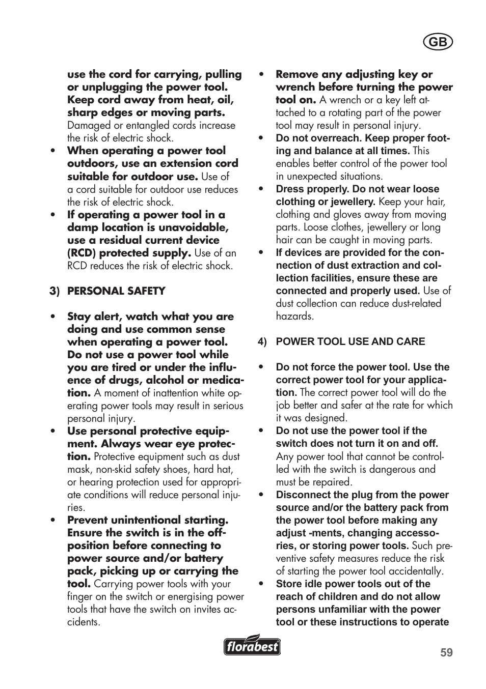 Florabest FAH 18 B2 User Manual | Page 59 / 74