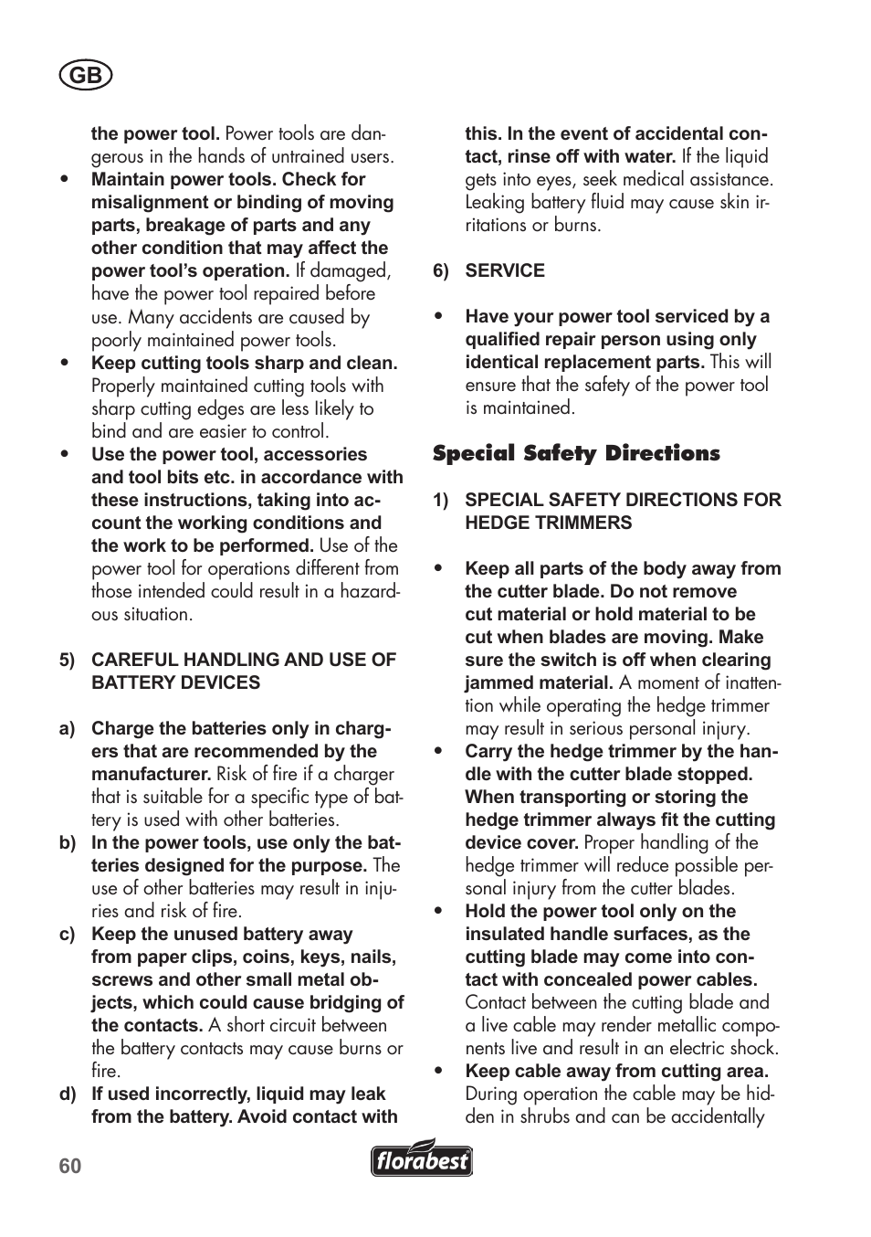Florabest FAH 18 B2 User Manual | Page 60 / 74