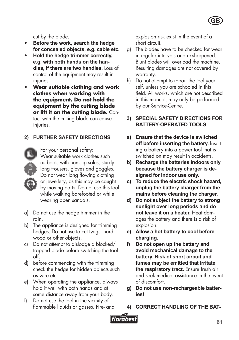 Florabest FAH 18 B2 User Manual | Page 61 / 74