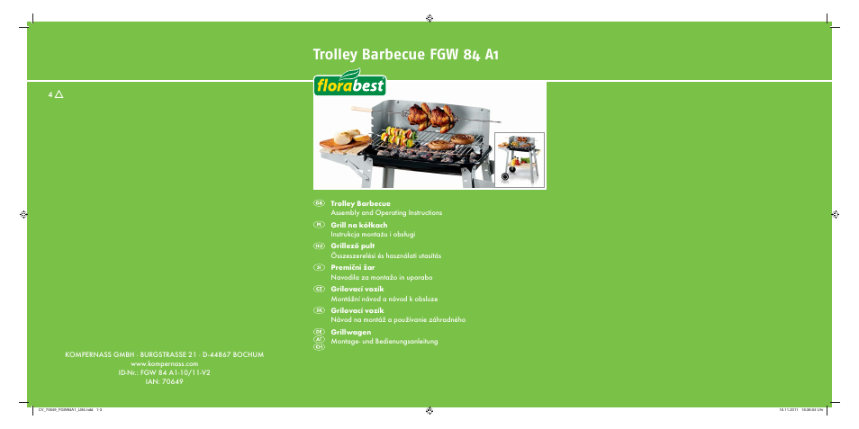Florabest FGW 84 A1 User Manual | 86 pages