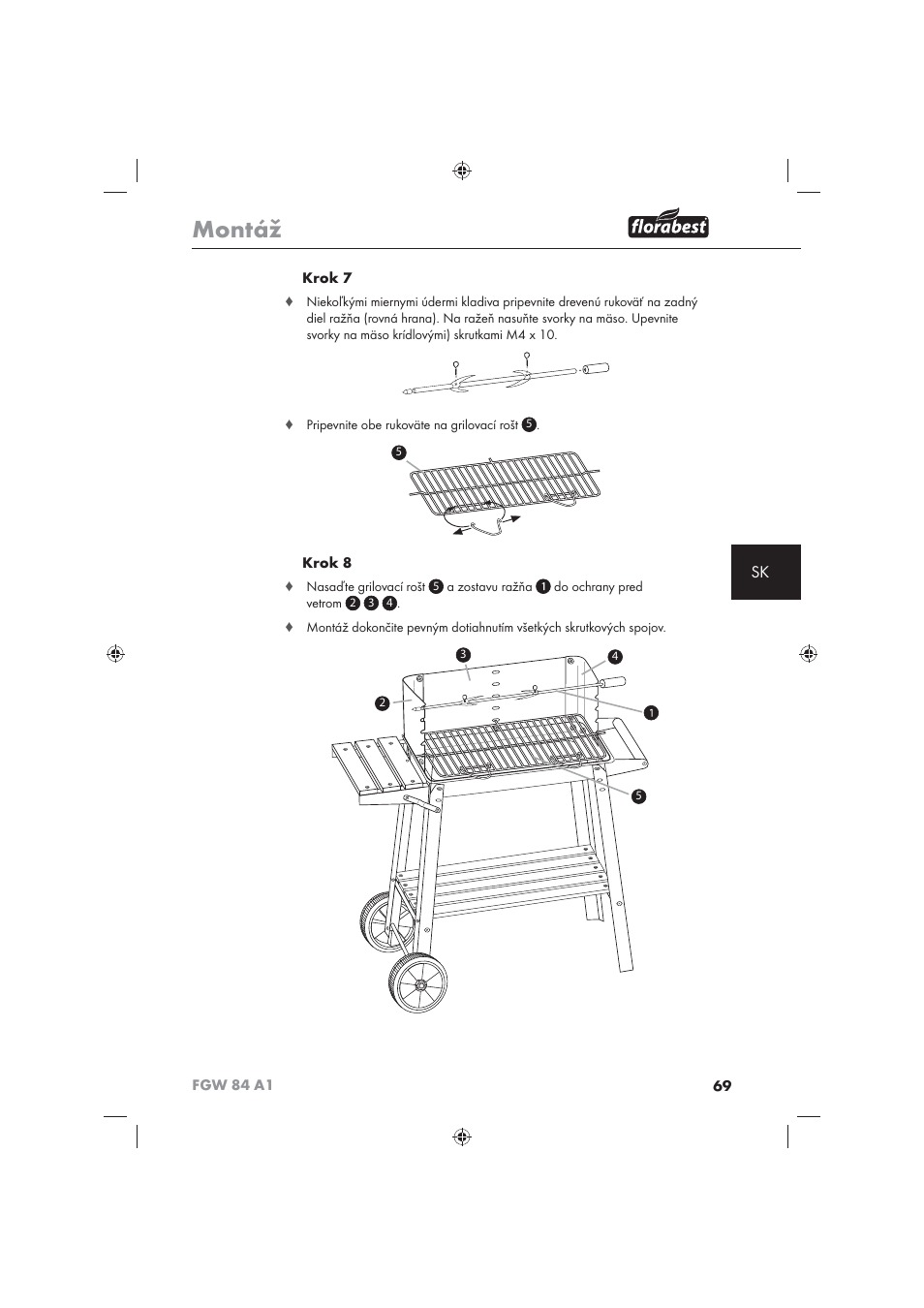 Montáž | Florabest FGW 84 A1 User Manual | Page 71 / 86