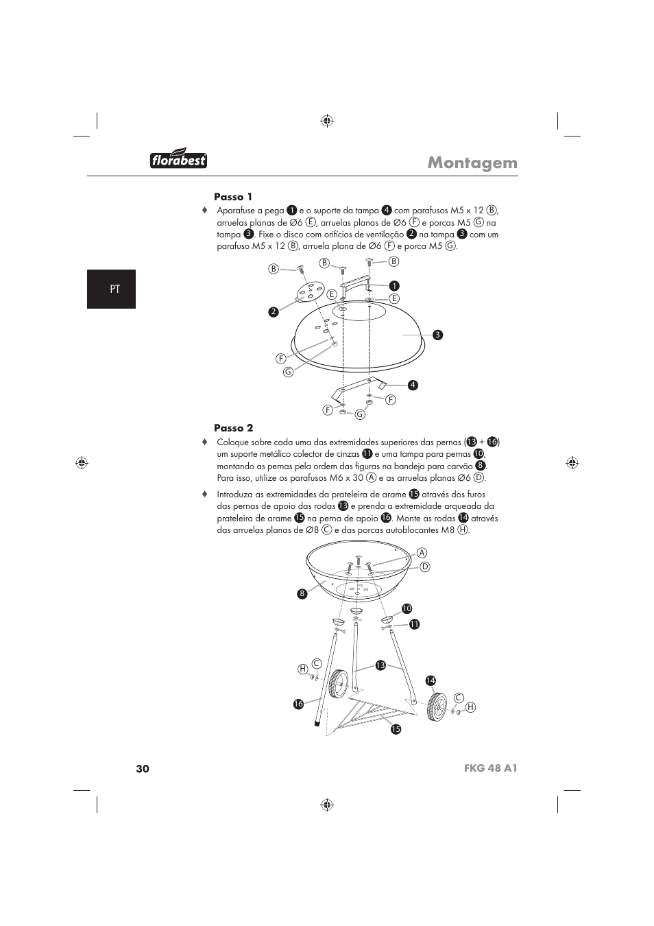 Montagem | Florabest FKG 48 A1 User Manual | Page 32 / 62