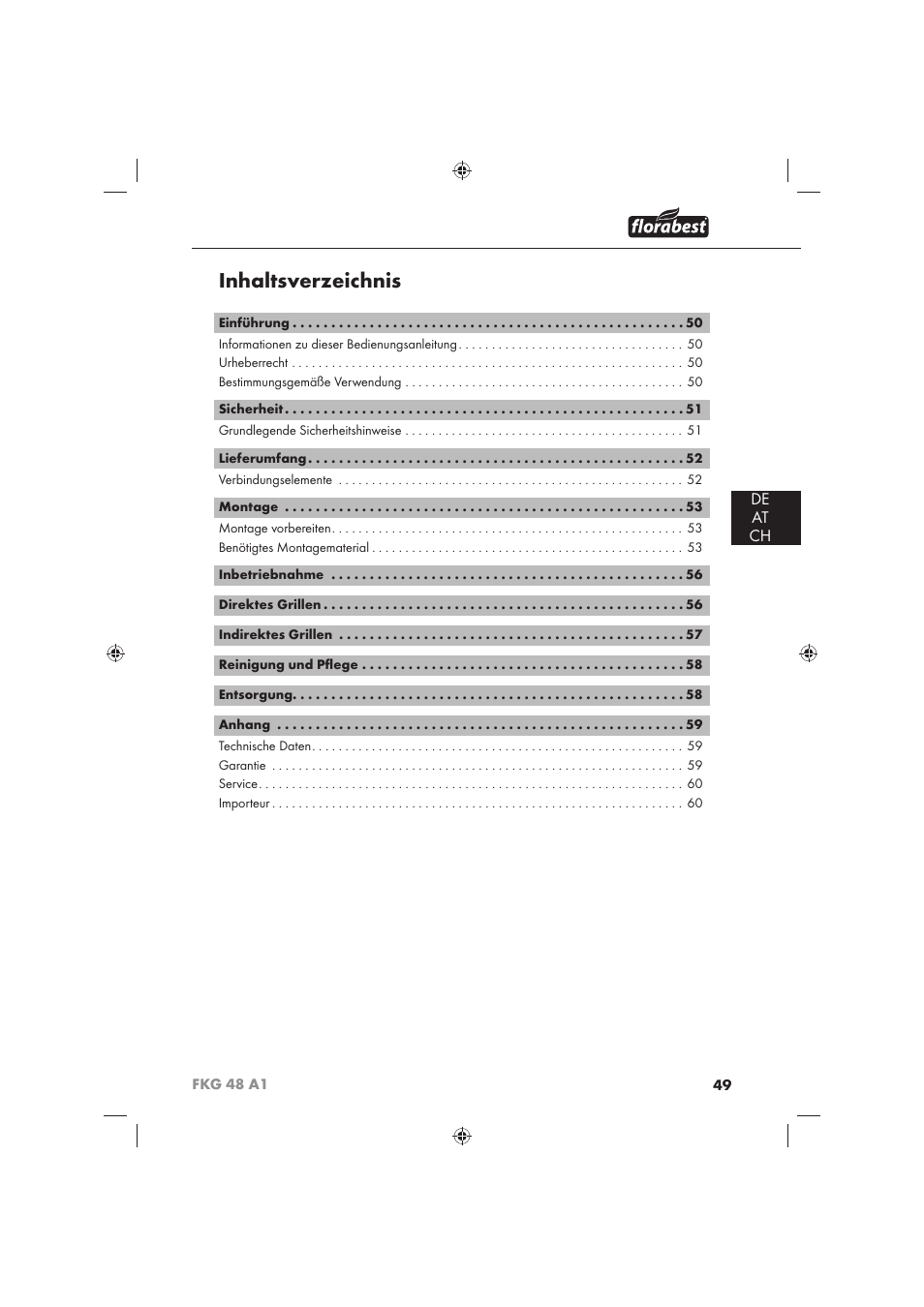 Florabest FKG 48 A1 User Manual | Page 51 / 62