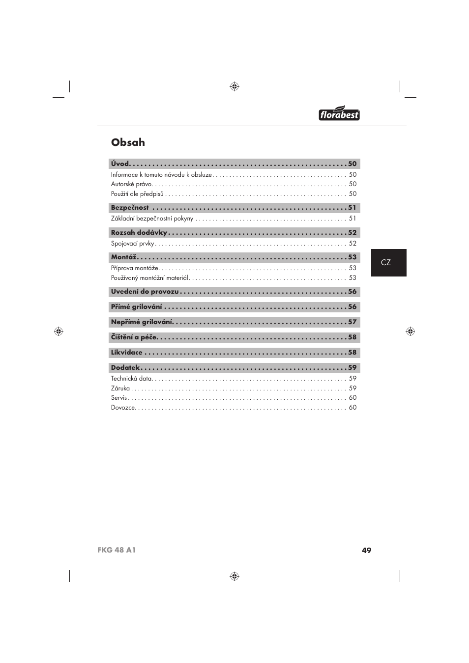 Florabest FKG 48 A1 User Manual | Page 51 / 86