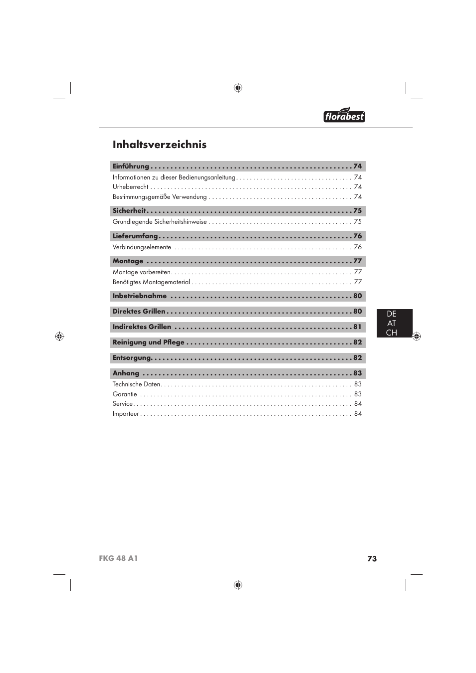 Florabest FKG 48 A1 User Manual | Page 75 / 86