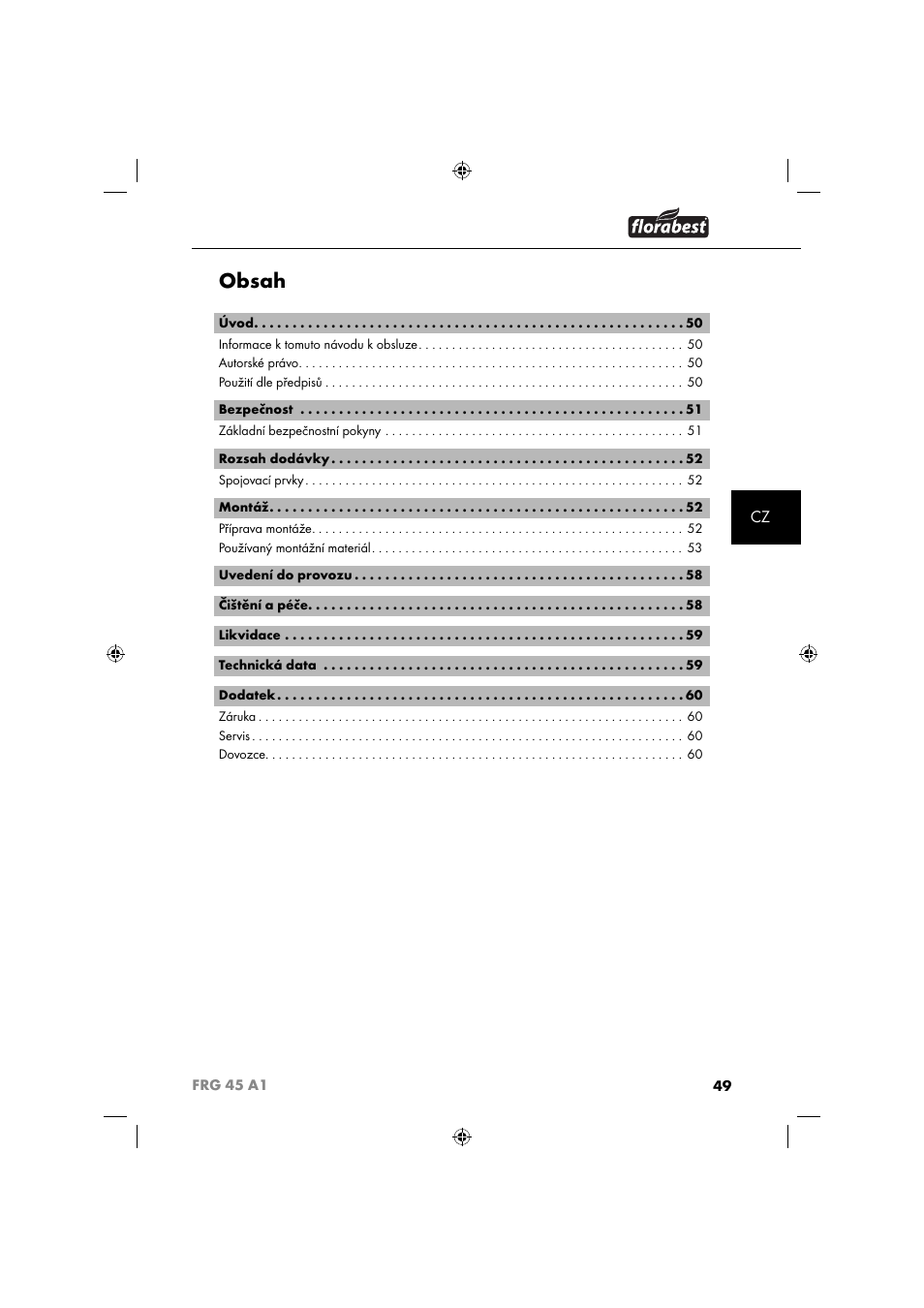 Florabest FRG 45 A1 User Manual | Page 51 / 86