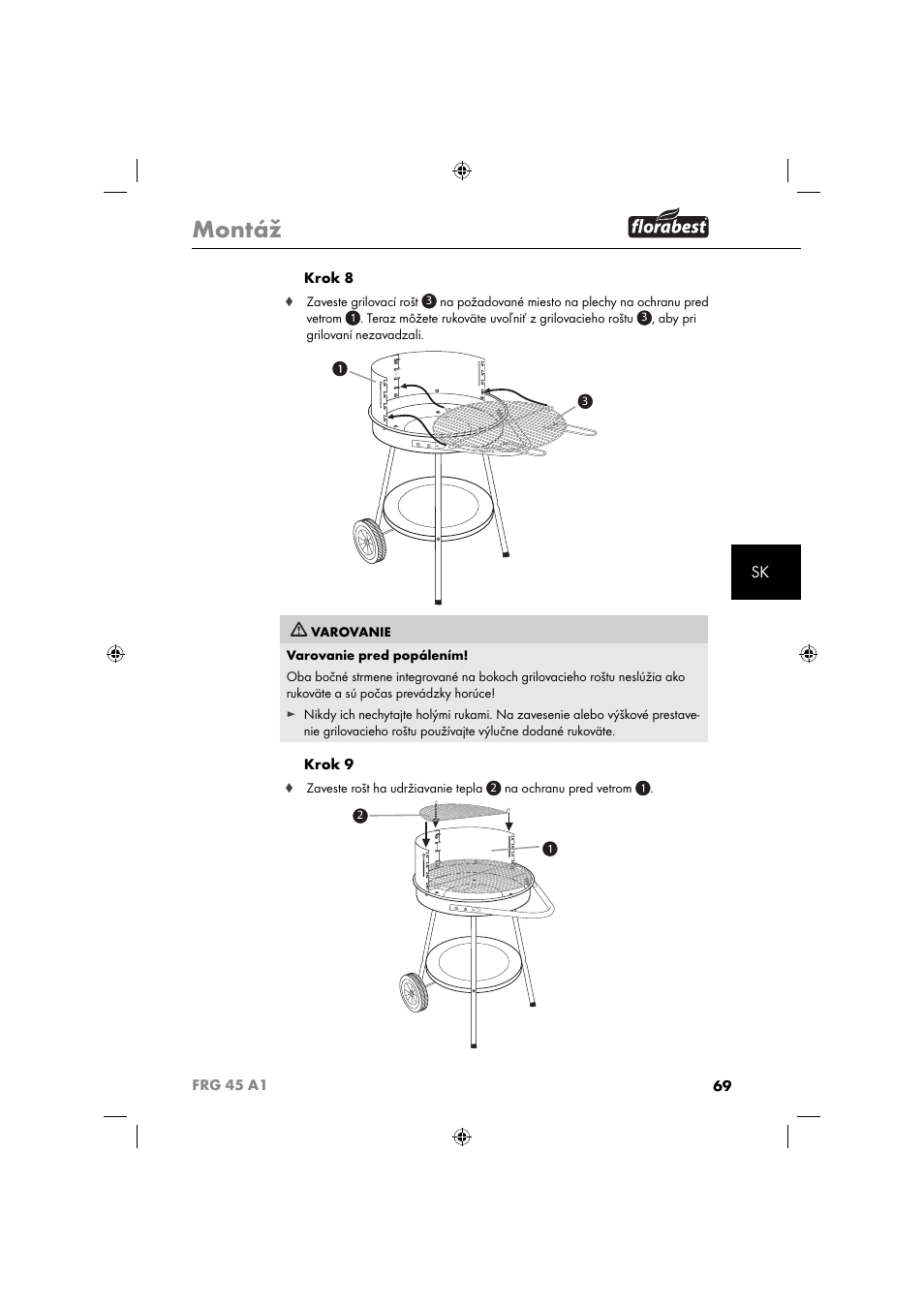 Montáž | Florabest FRG 45 A1 User Manual | Page 71 / 86