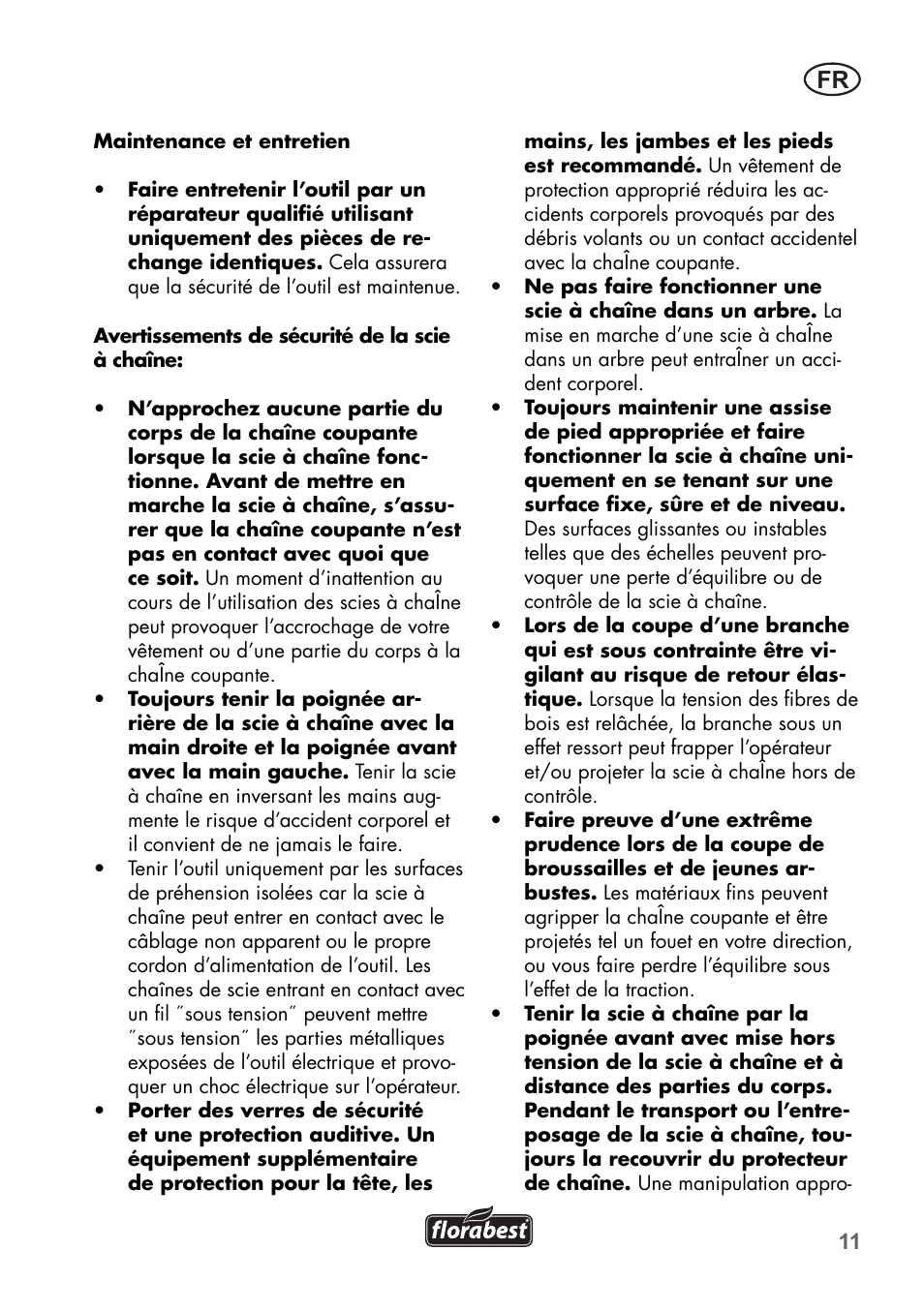 Florabest FKS 2200 B1 User Manual | Page 11 / 76