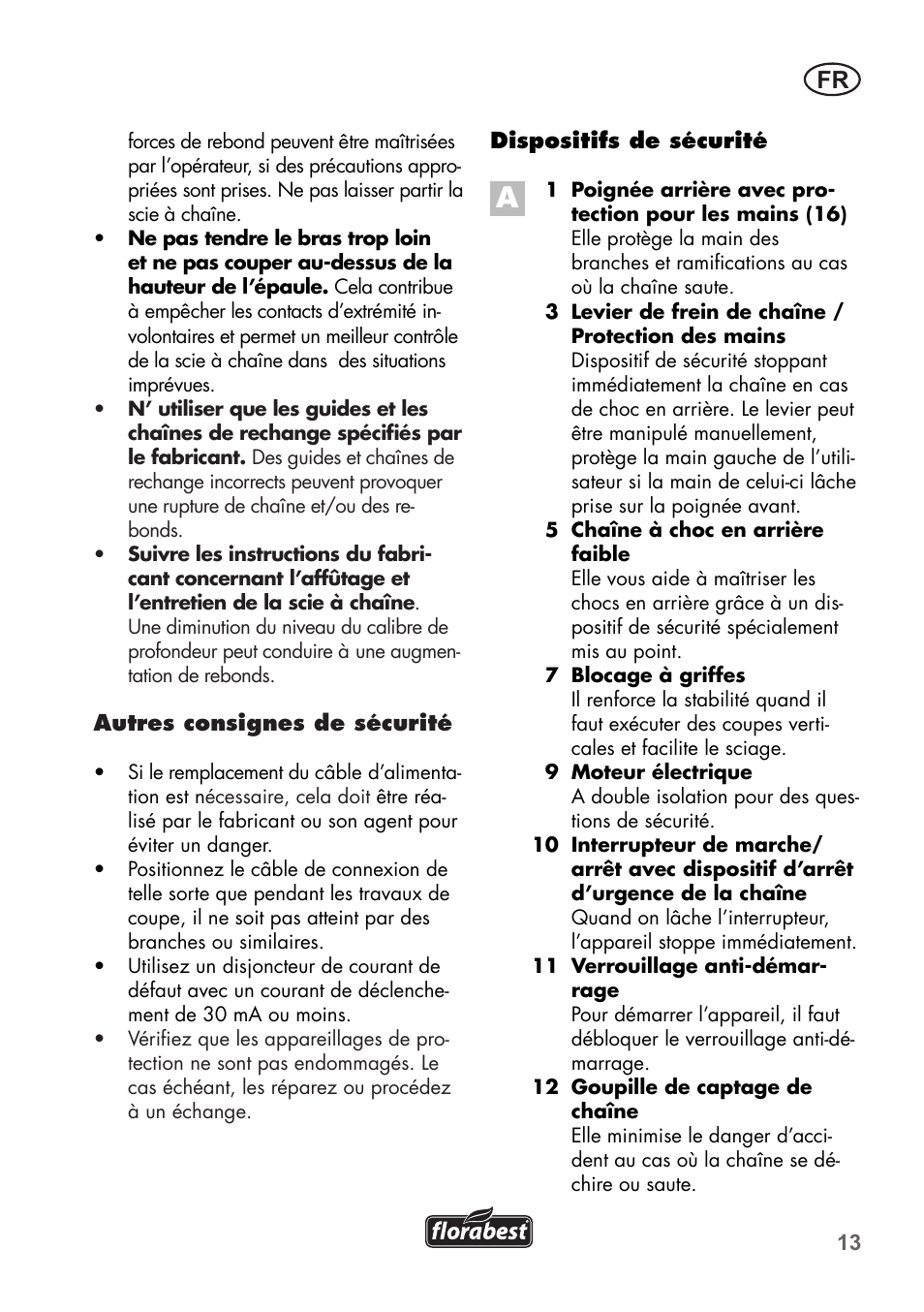 Florabest FKS 2200 B1 User Manual | Page 13 / 76