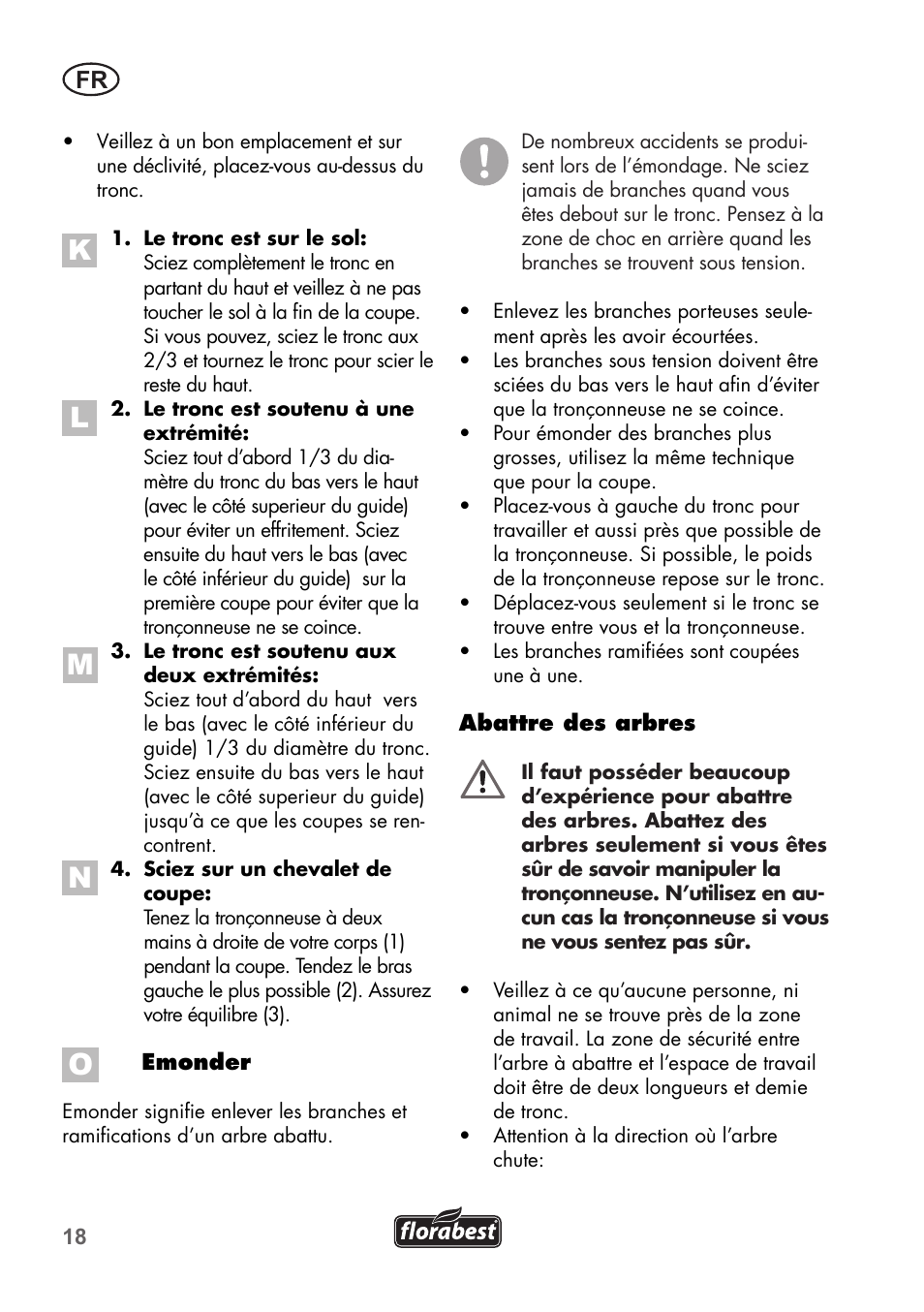 Florabest FKS 2200 B1 User Manual | Page 18 / 76