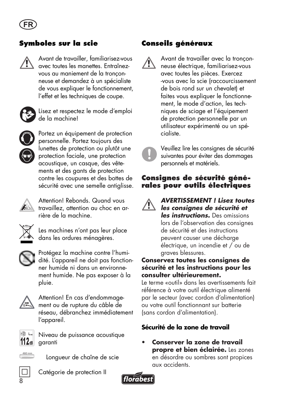 Florabest FKS 2200 B1 User Manual | Page 8 / 76