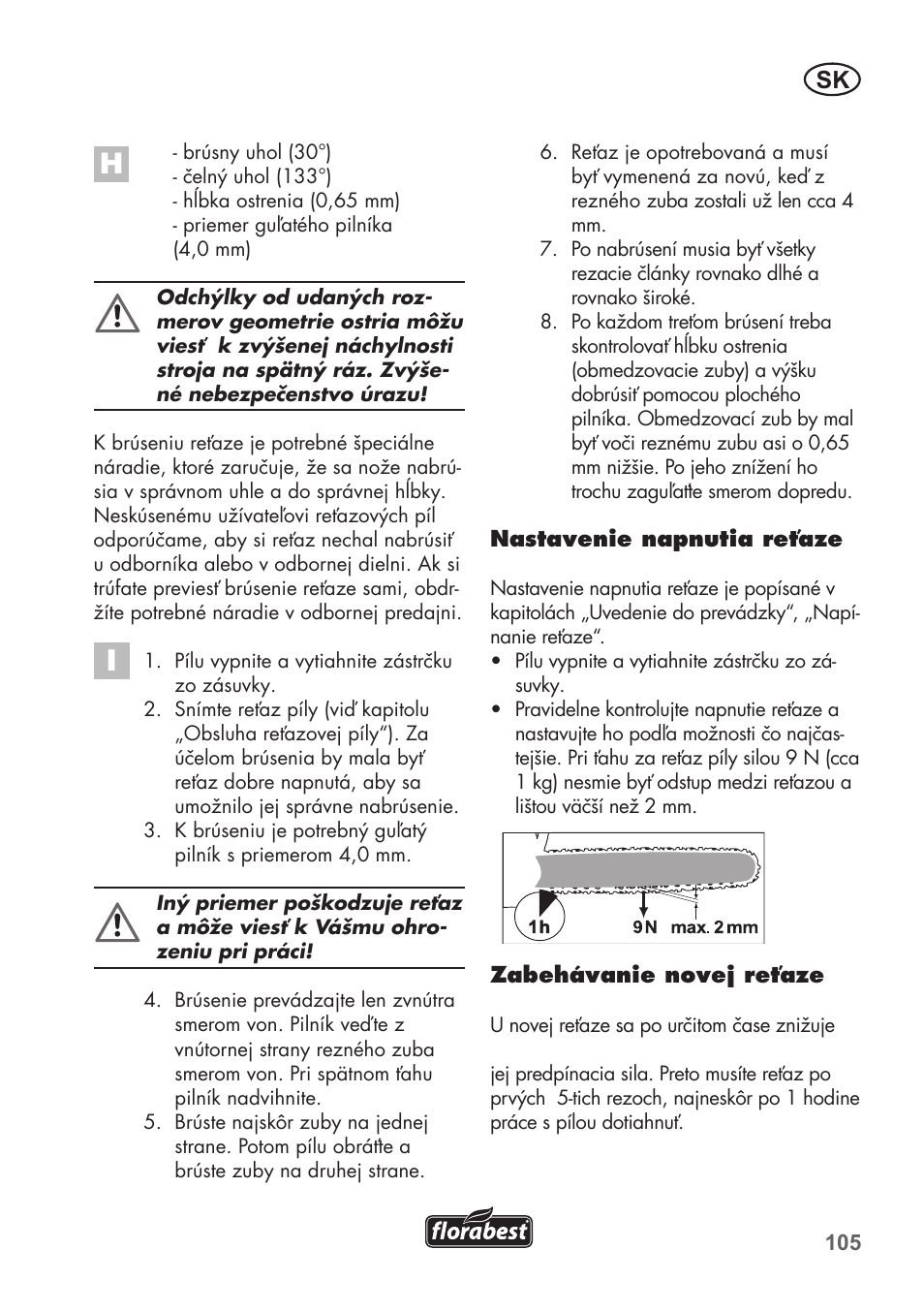 Florabest FKS 2200 B1 User Manual | Page 105 / 140