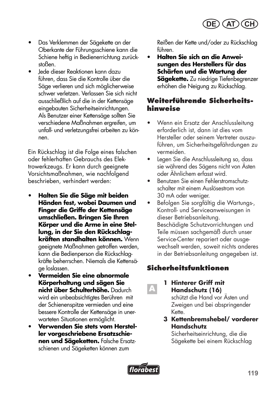 At ch de | Florabest FKS 2200 B1 User Manual | Page 119 / 140