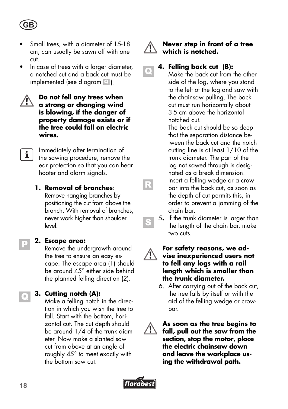 Florabest FKS 2200 B1 User Manual | Page 18 / 140