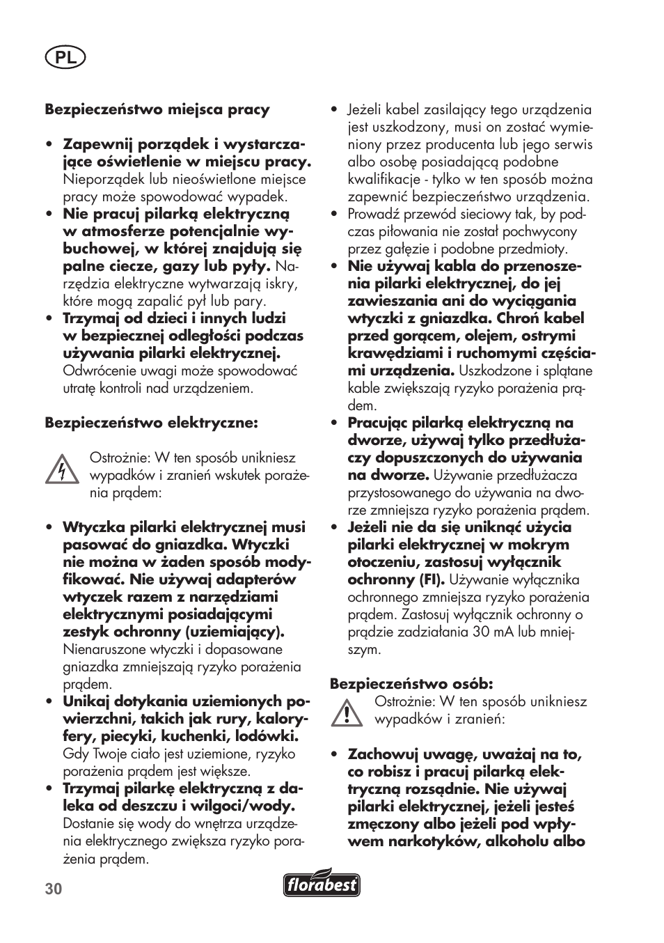 Florabest FKS 2200 B1 User Manual | Page 30 / 140
