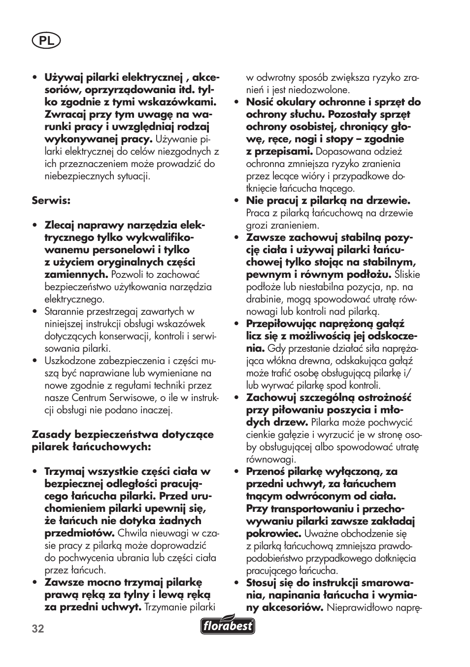 Florabest FKS 2200 B1 User Manual | Page 32 / 140