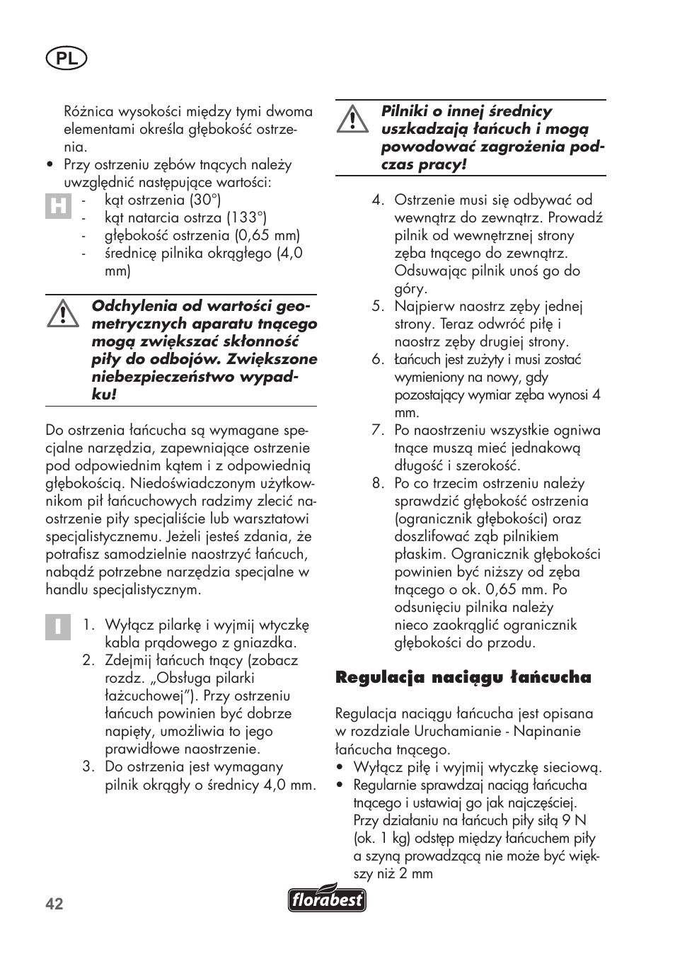 Florabest FKS 2200 B1 User Manual | Page 42 / 140