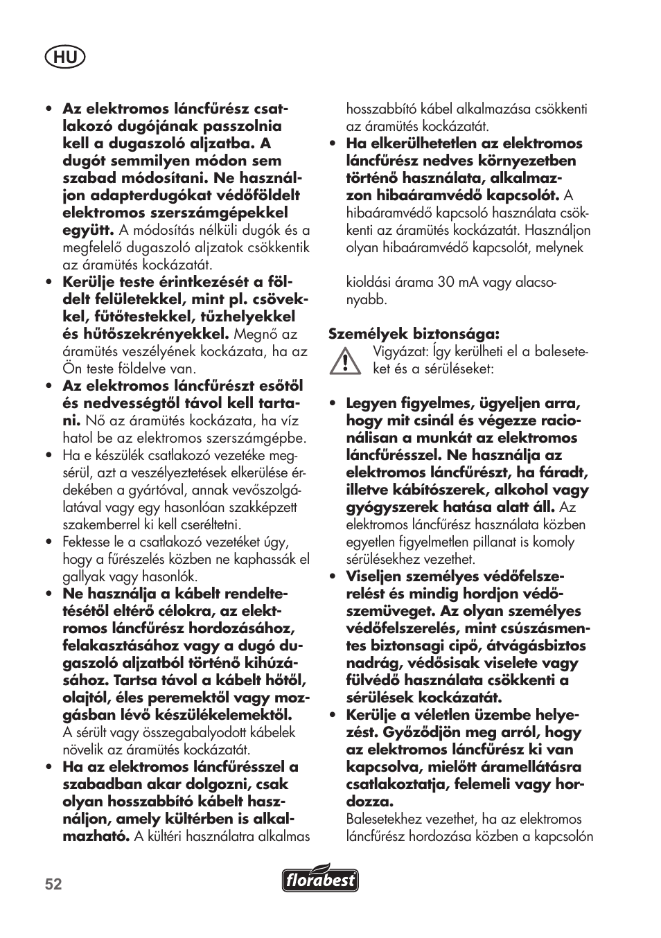 Florabest FKS 2200 B1 User Manual | Page 52 / 140