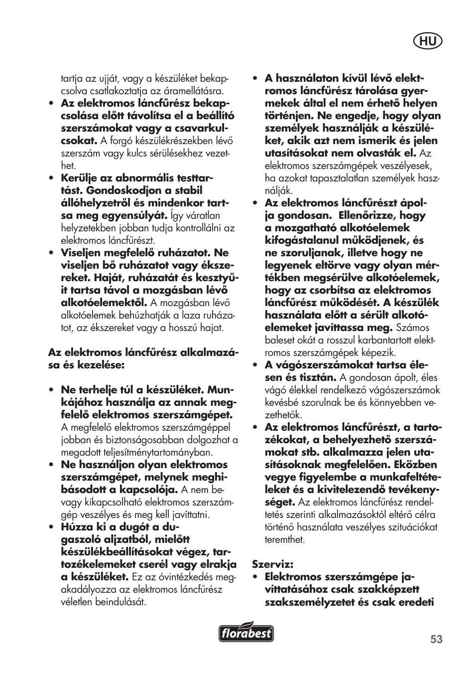 Florabest FKS 2200 B1 User Manual | Page 53 / 140