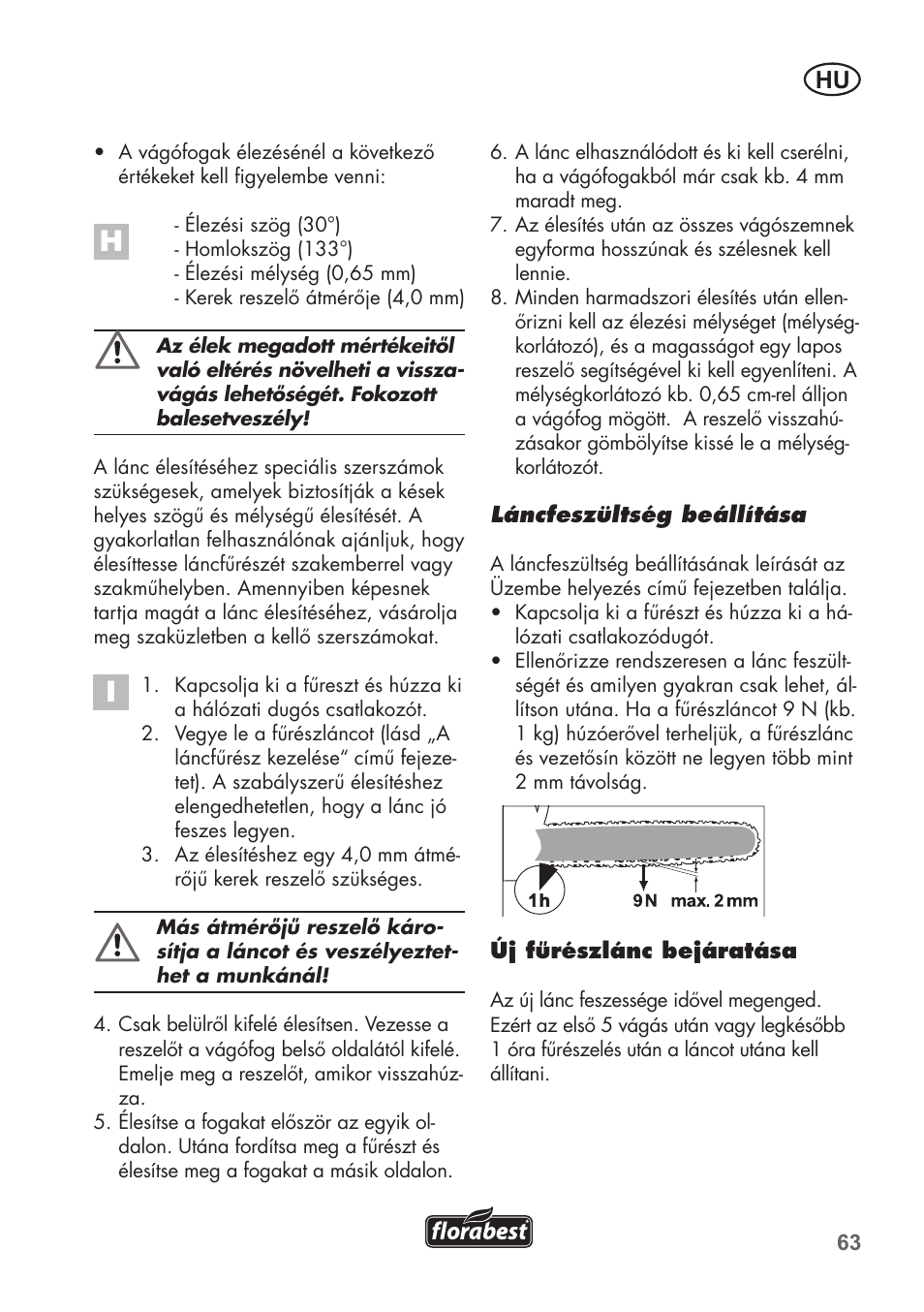 Florabest FKS 2200 B1 User Manual | Page 63 / 140