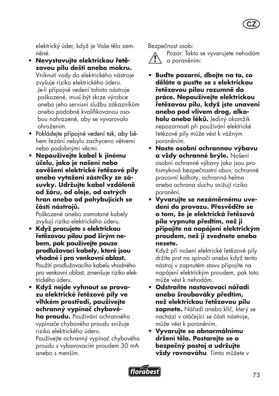 Florabest FKS 2200 B1 User Manual | Page 73 / 140
