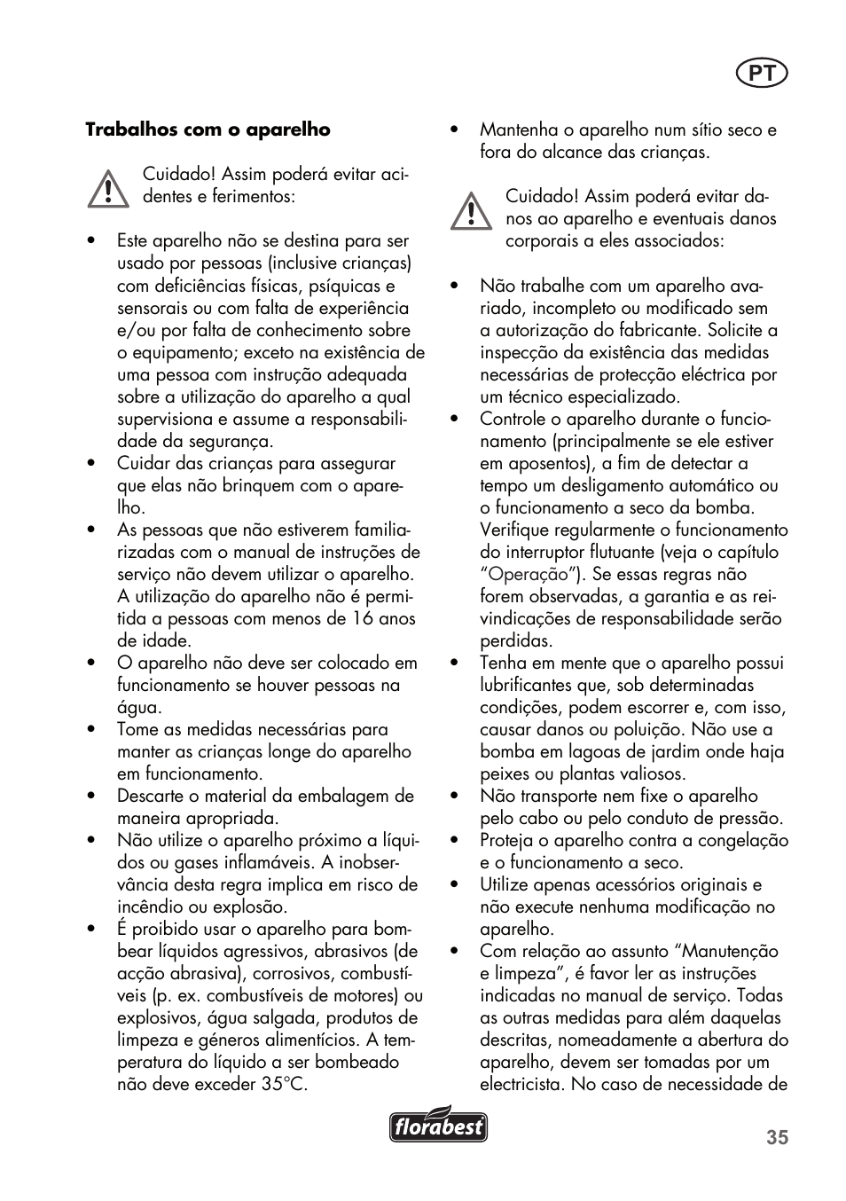 Florabest FTP 400 A1 User Manual | Page 35 / 76