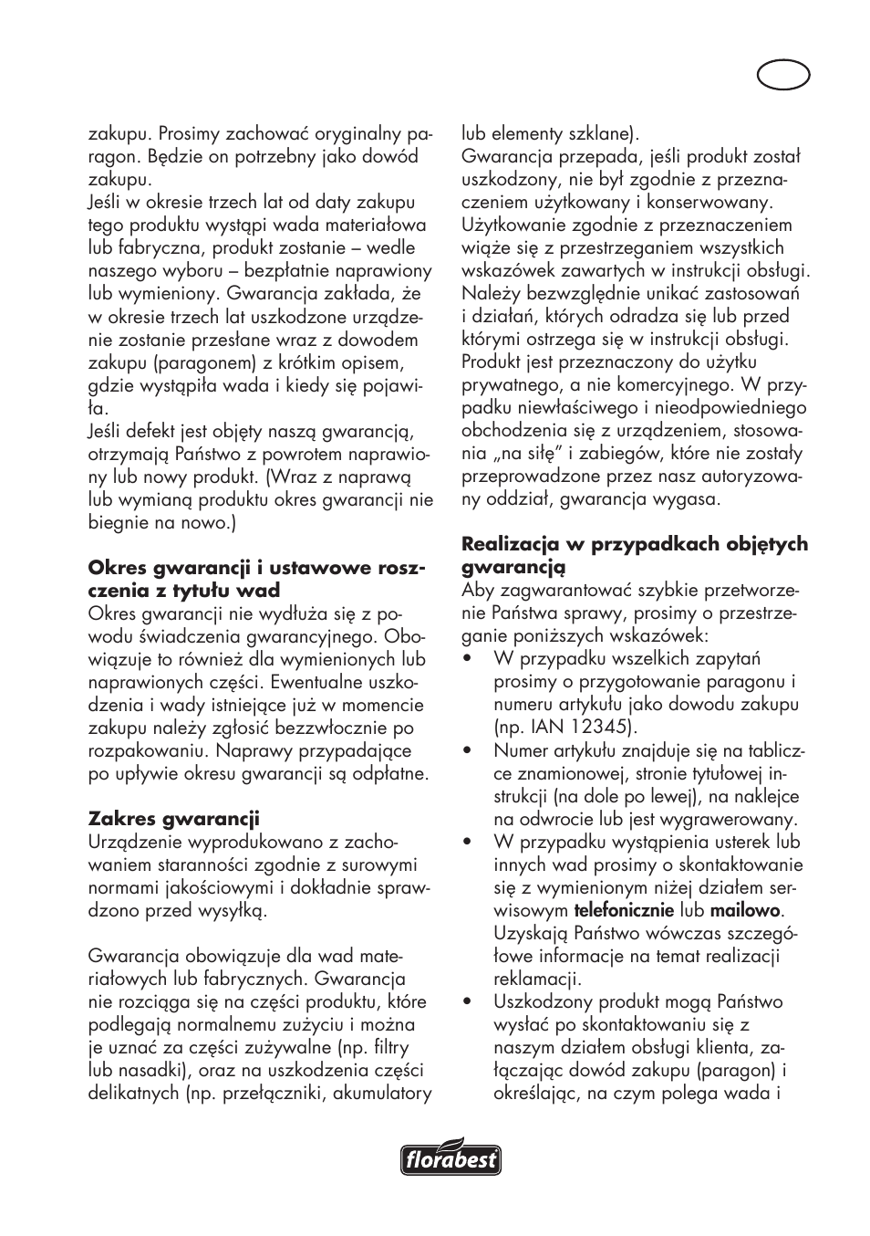 Florabest FHV 32 A1 User Manual | Page 9 / 30