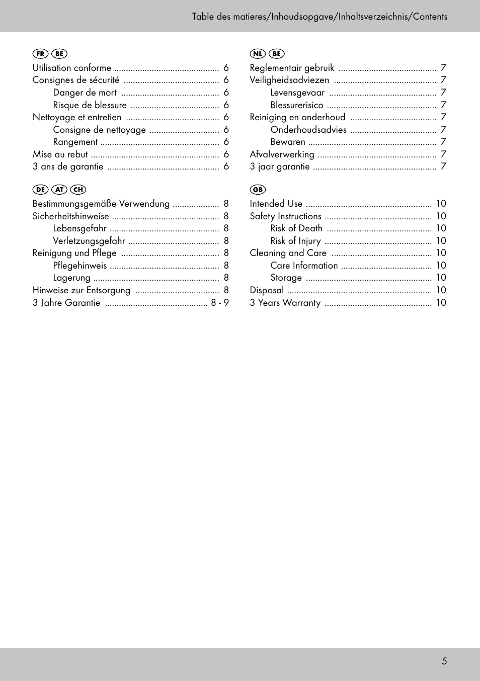 Florabest GH-1597 User Manual | Page 5 / 12