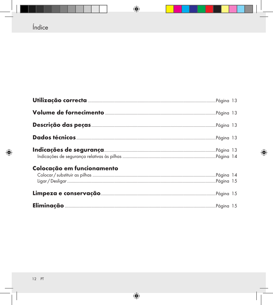 Índice | Florabest Z30688 User Manual | Page 12 / 24