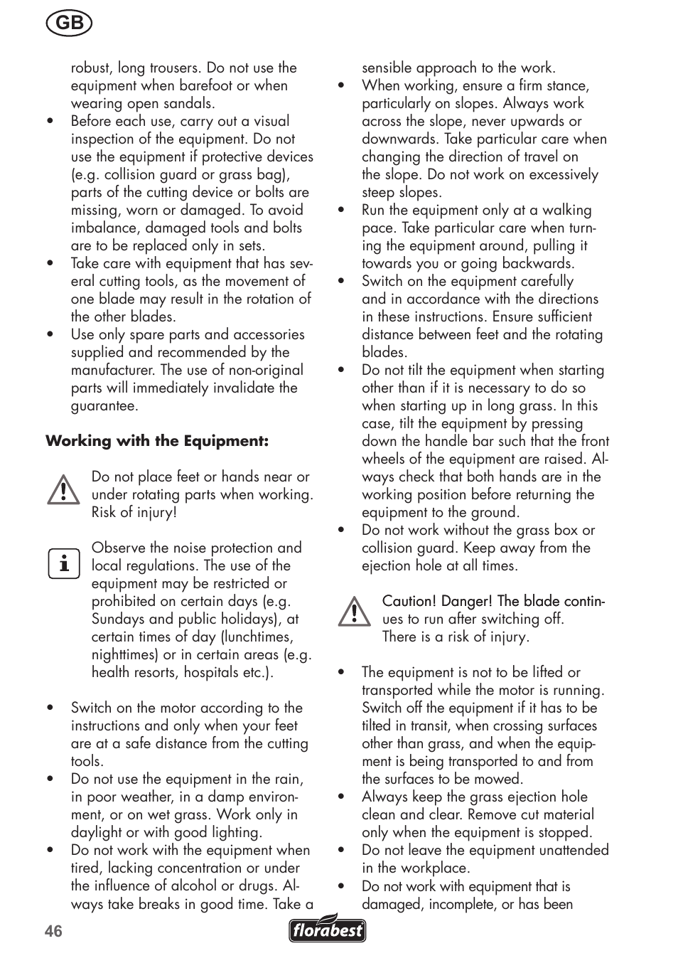 Florabest FRM 1200 B3 User Manual | Page 46 / 60