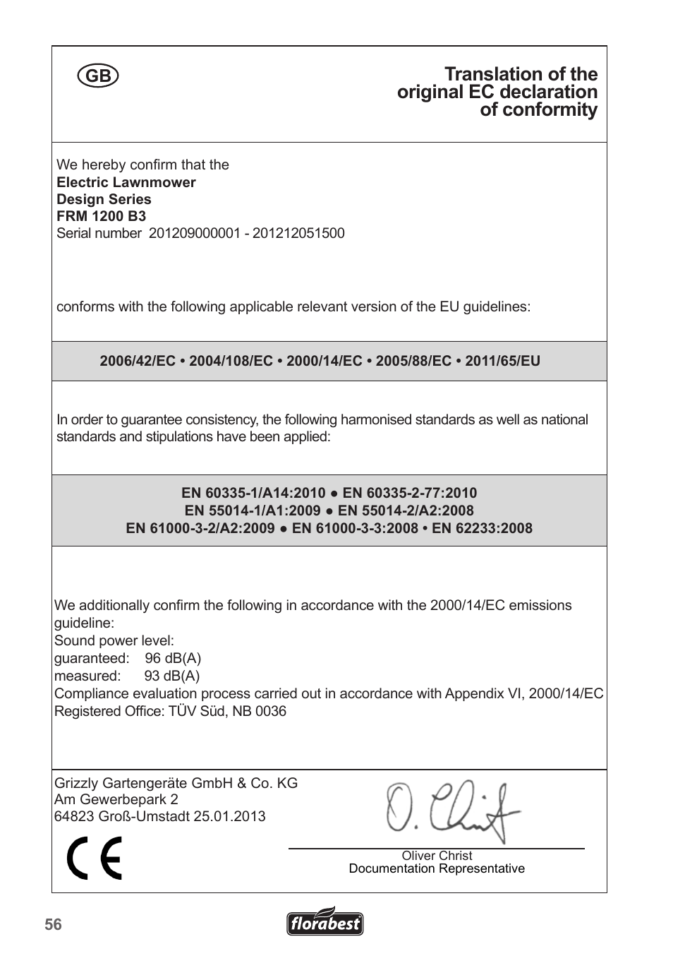 Florabest FRM 1200 B3 User Manual | Page 56 / 60