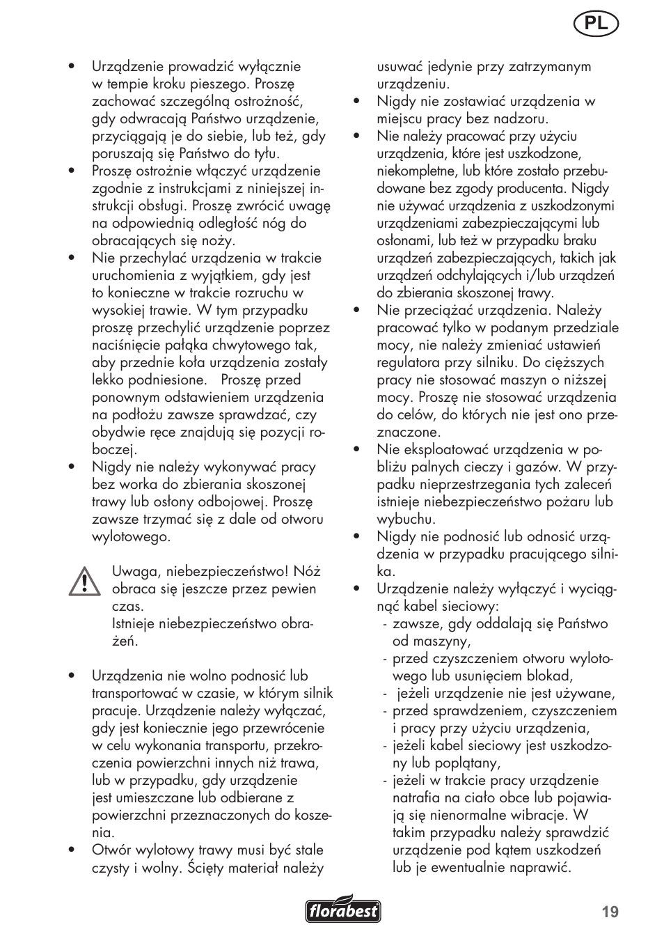 Florabest FRM 1200 B3 User Manual | Page 19 / 72