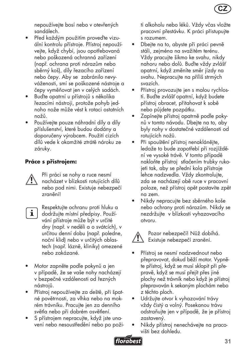 Florabest FRM 1200 B3 User Manual | Page 31 / 72