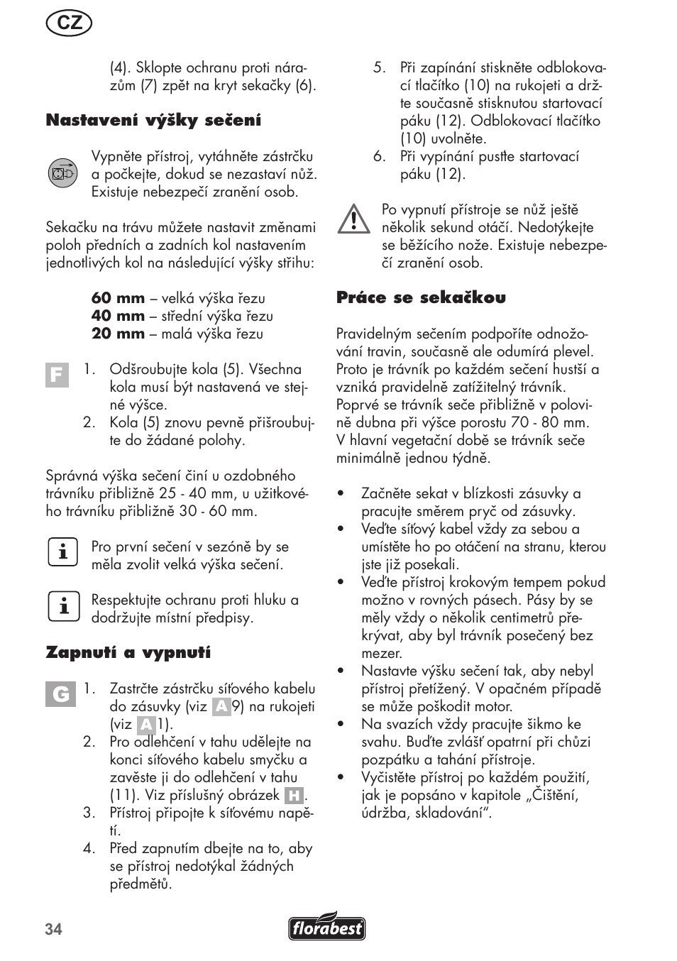 Florabest FRM 1200 B3 User Manual | Page 34 / 72