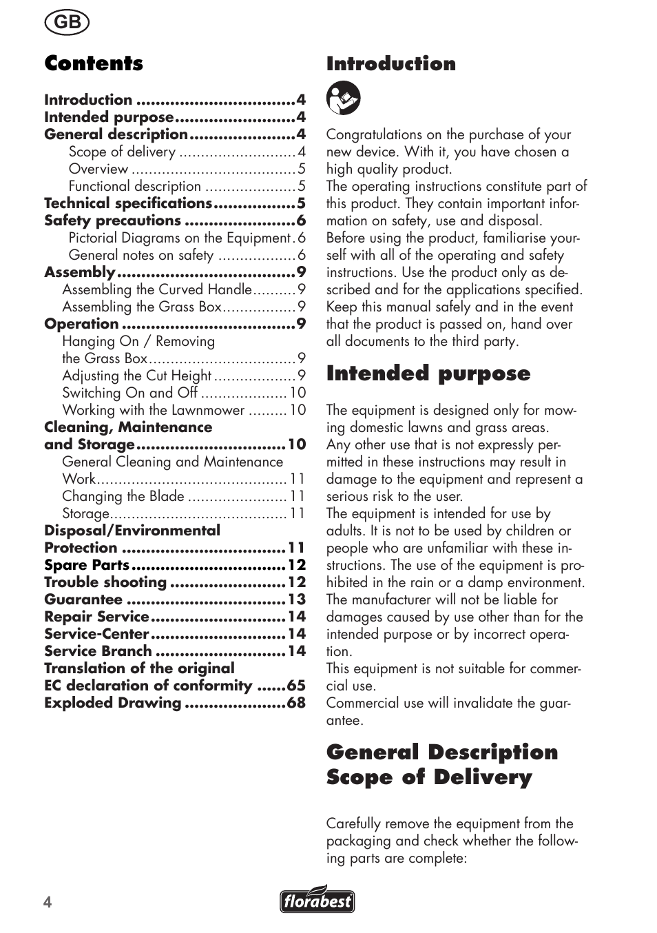 Florabest FRM 1200 B3 User Manual | Page 4 / 72
