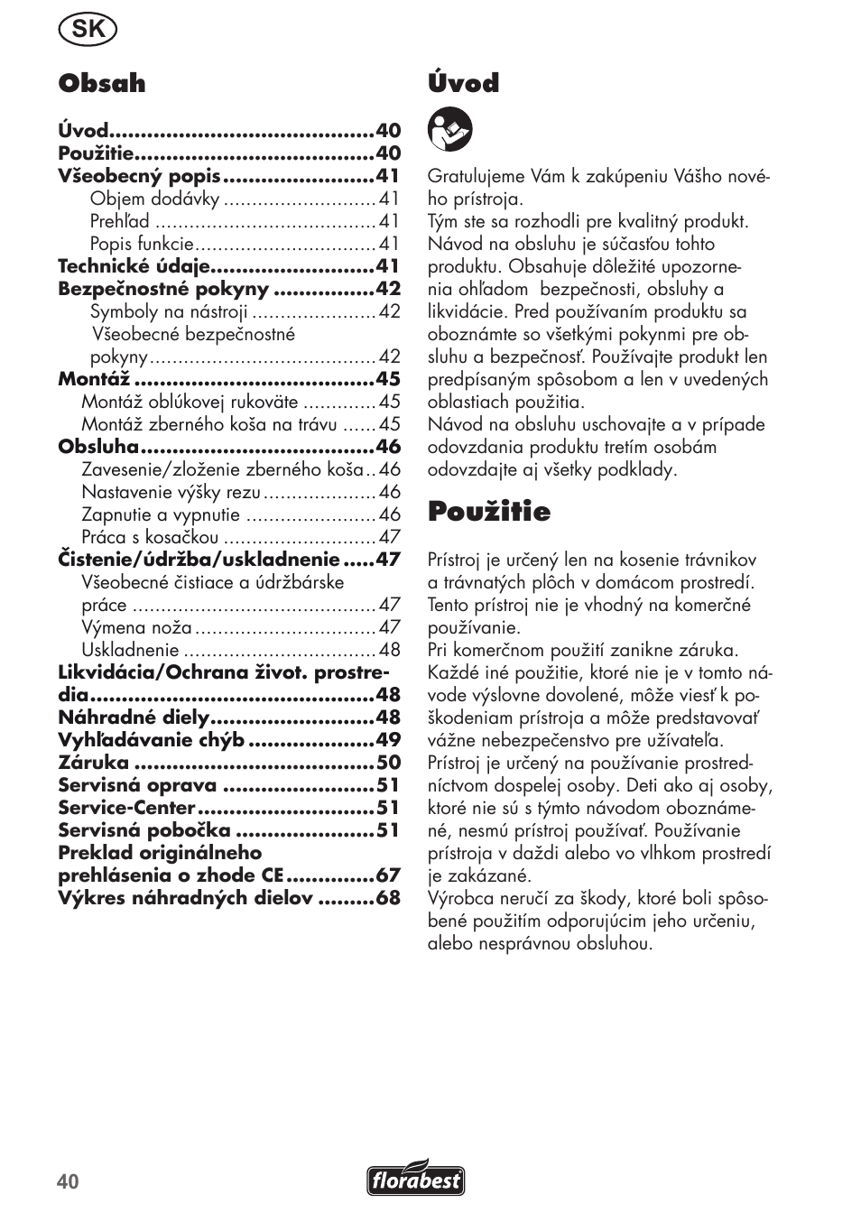 Florabest FRM 1200 B3 User Manual | Page 40 / 72