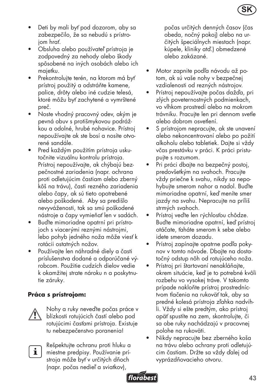 Florabest FRM 1200 B3 User Manual | Page 43 / 72