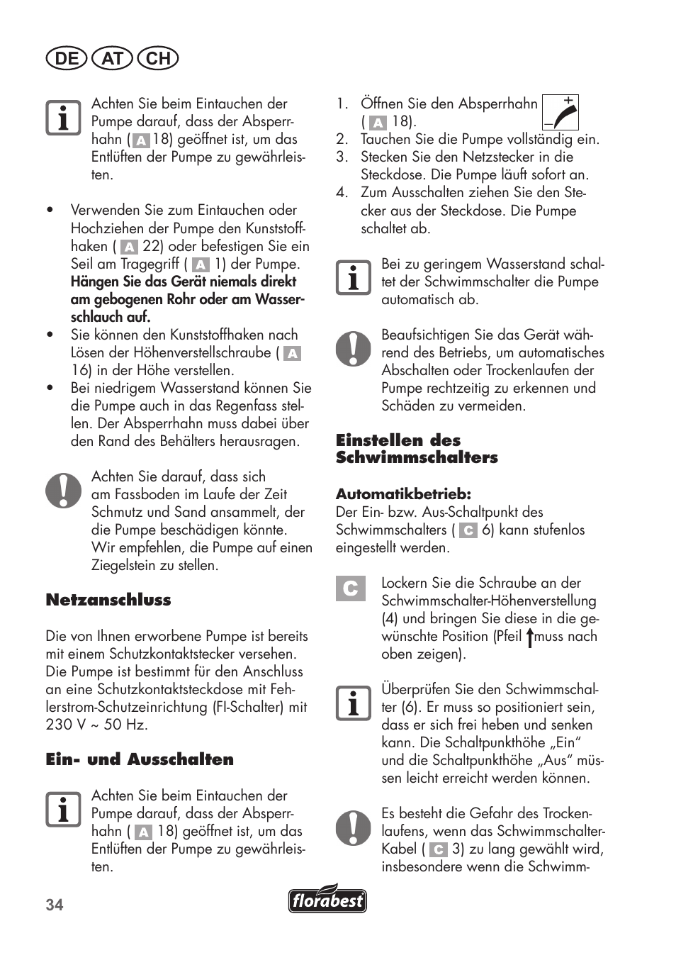 De at ch | Florabest FRP 350 C2 User Manual | Page 34 / 56