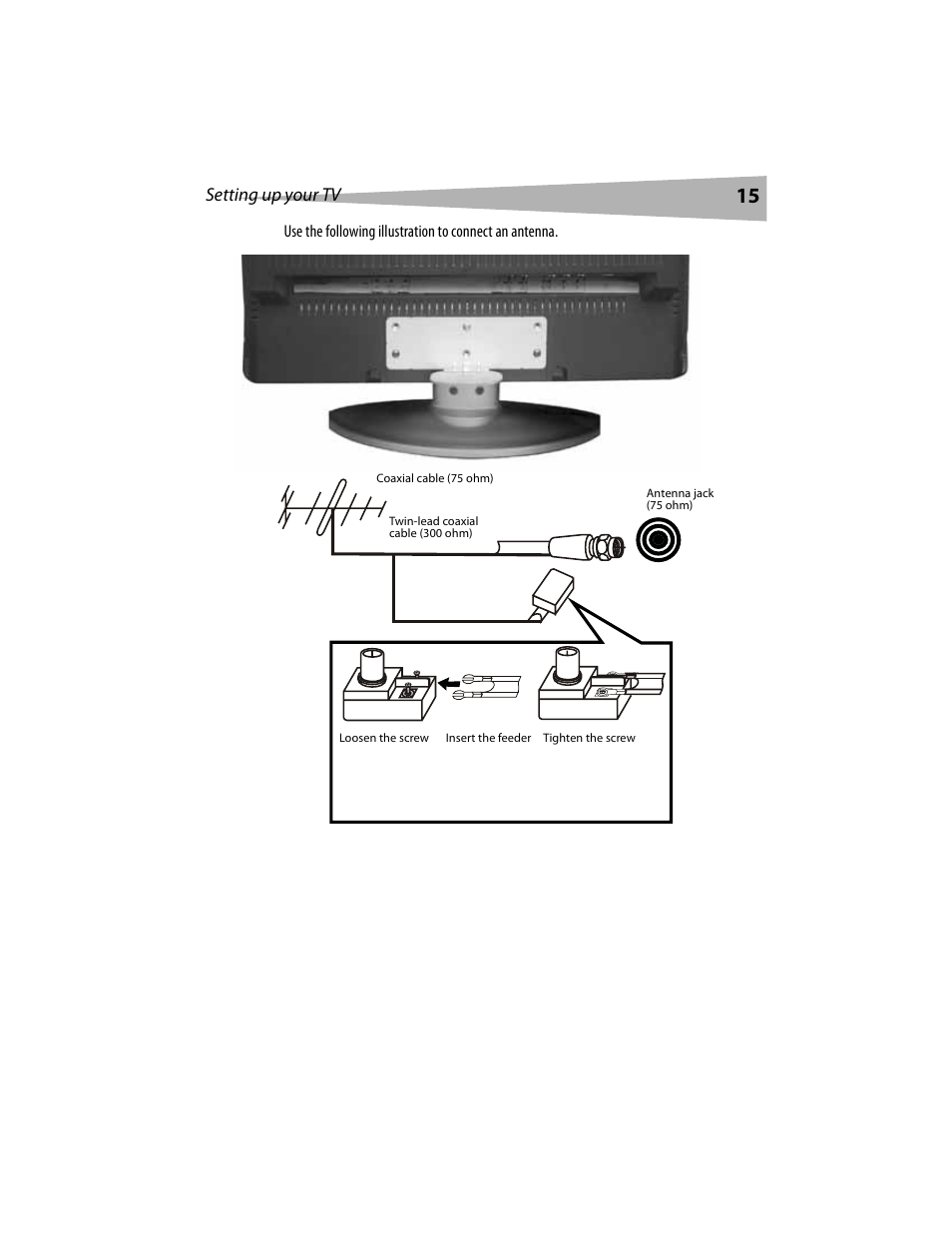 Setting up your tv | Dynex DX-LCD19 User Manual | Page 15 / 124