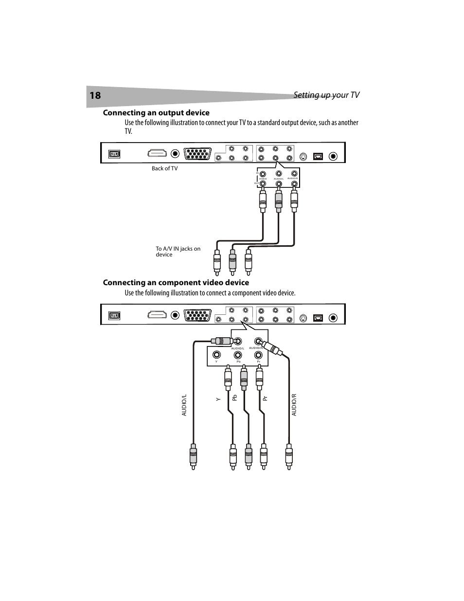 Setting up your tv | Dynex DX-LCD19 User Manual | Page 18 / 124