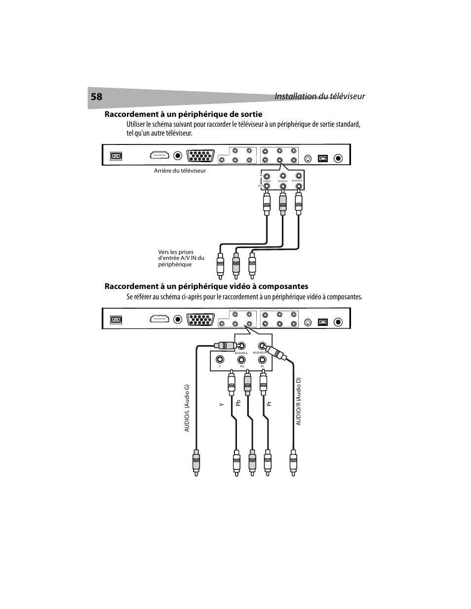 Installation du téléviseur | Dynex DX-LCD19 User Manual | Page 58 / 124