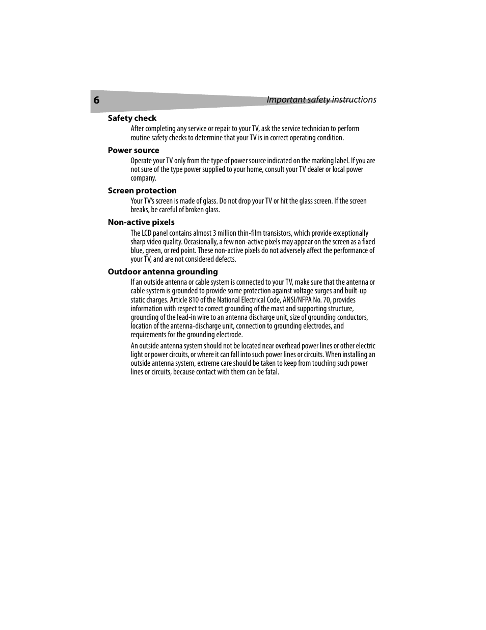 Dynex DX-LCD19 User Manual | Page 6 / 124