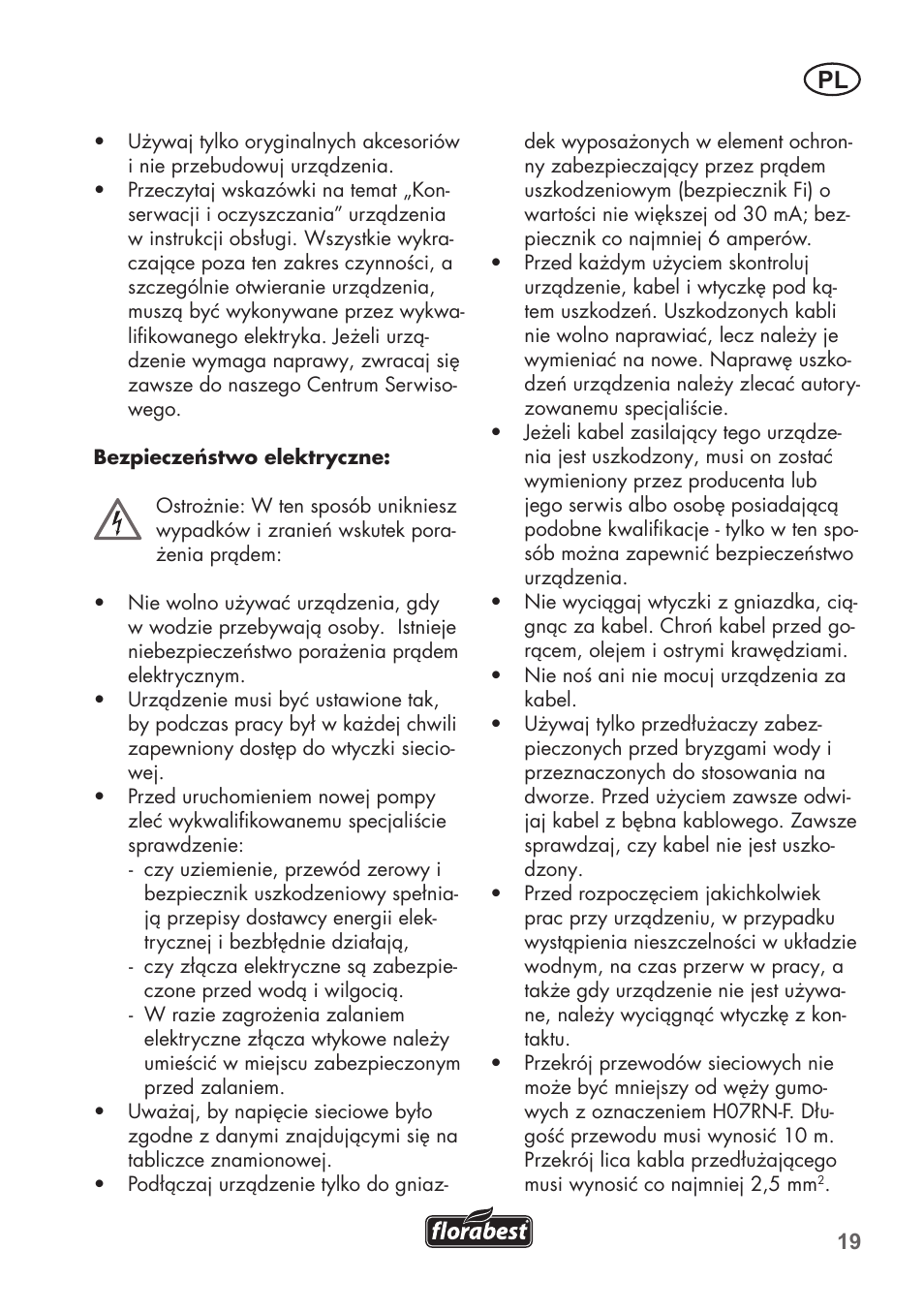Florabest FRP 350 C2 User Manual | Page 19 / 80