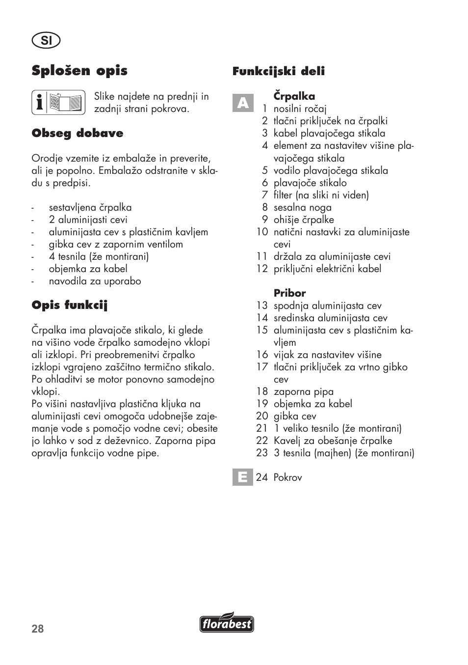 Splošen opis | Florabest FRP 350 C2 User Manual | Page 28 / 80