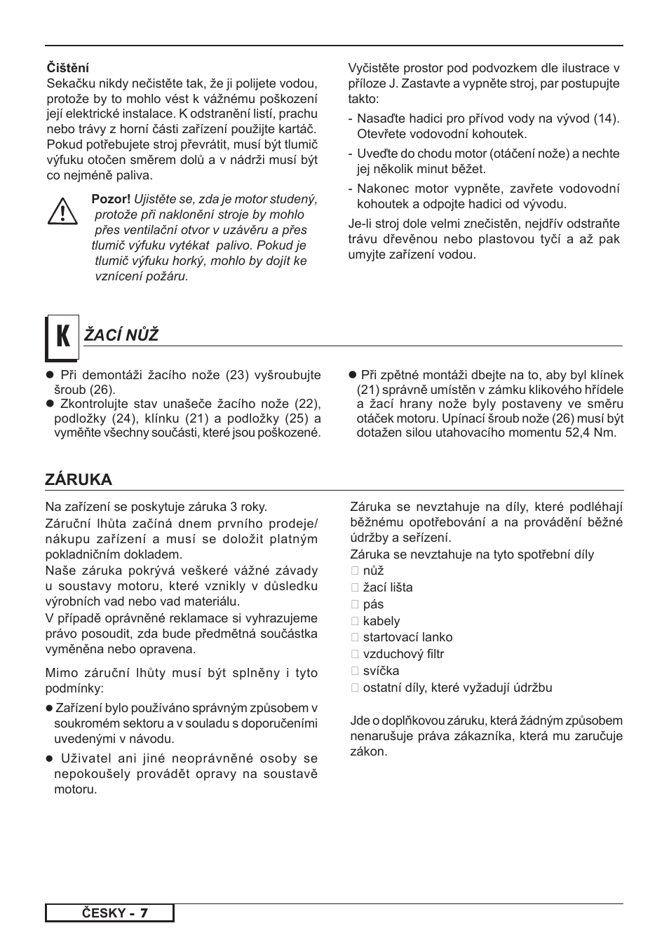 Záruka žací nůž | Florabest FBM 575 A1 User Manual | Page 18 / 48