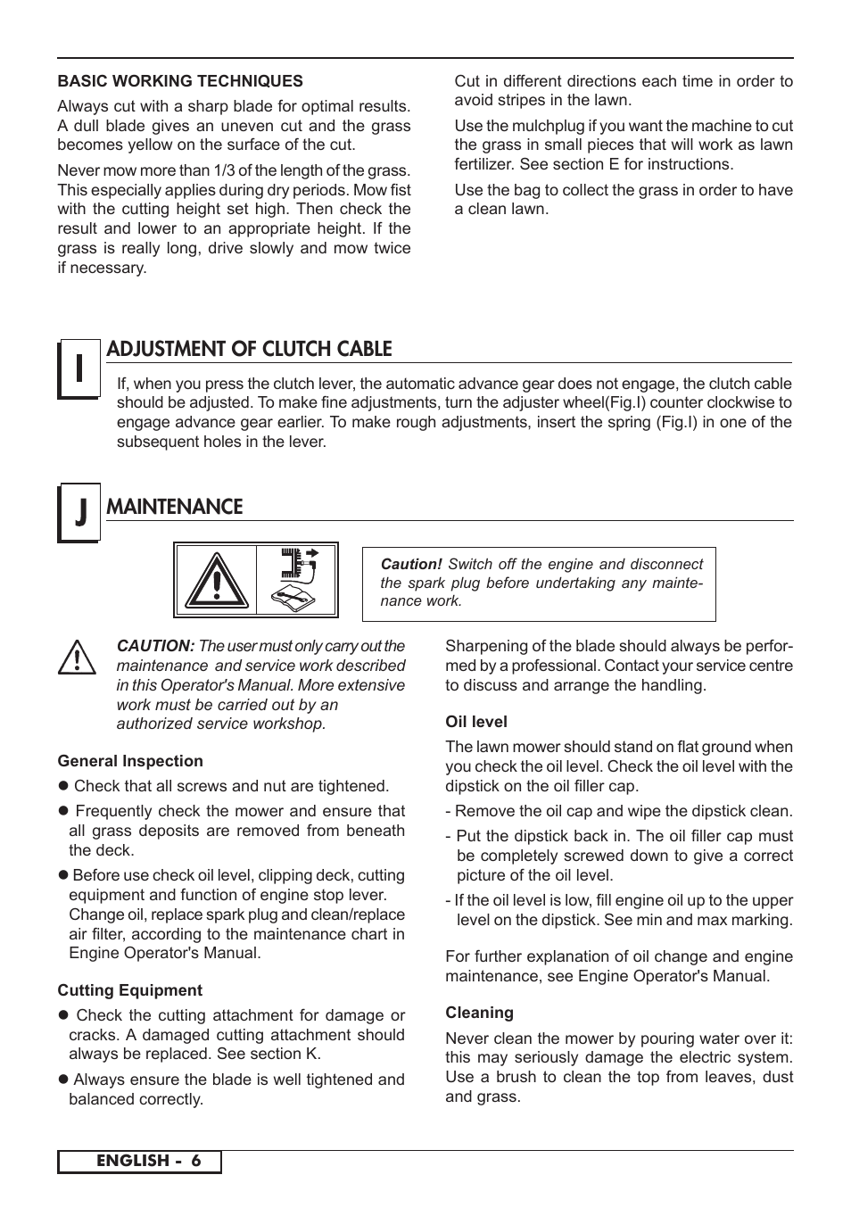 Adjustment of clutch cable, Maintenance | Florabest FBM 575 A1 User Manual | Page 8 / 48